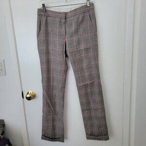 Alexander McQueen Women's Plaid Cuffed Hemmed Pants